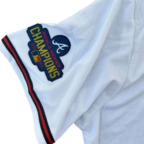 Atlanta Braves 2021 World Series Champs Ozzie Albies Jersey 2XL White - Picture 5 of 5